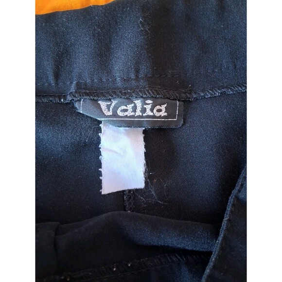 Vintage Y2K 2000's Black Wide-Leg Flat Front Dress Pants Button Closure 9 - Picture 3 of 3